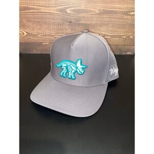 Authentic Waggle Embroidered Triceratops Fossil Dinosaur Snapback Golf Hat Cap